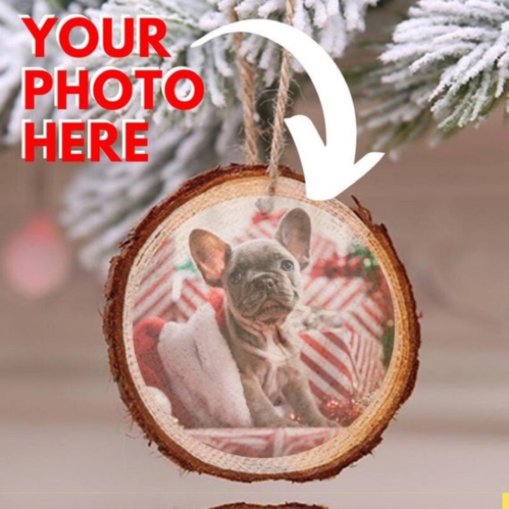 Wood ornament custom with pet photo